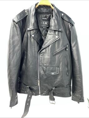 LEATHER KING MOTORCYCLE BIKER JACKET WITH ZIP OUT LINING FTL-07-226